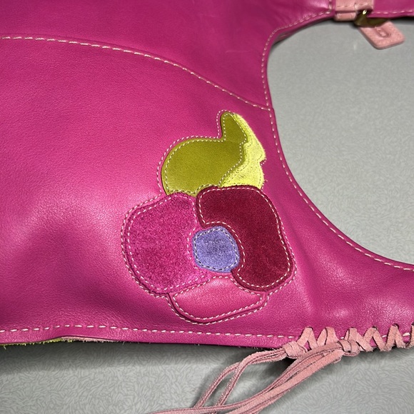 *Rare* Coach Ltd Ed Poppy for Peace Pink Hippie Crossbody & Wristlet SET Floral - Picture 11 of 14